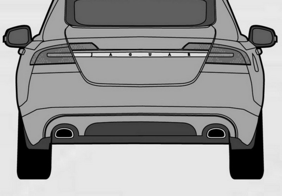 Jaguar XF (2007) (Ягуар XФ (2007)) - чертежи (рисунки) автомобиля